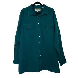 Cody James Green Western Snap Down LS Men's XXL